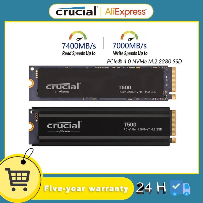 Ʈ ũž PC ǻͿ Crucial T500 500GB 1TB 2TB 2280 PCIe 4.0, ִ 7400 MB/s NVMe M.2  SSD ָ Ʈ ̺
